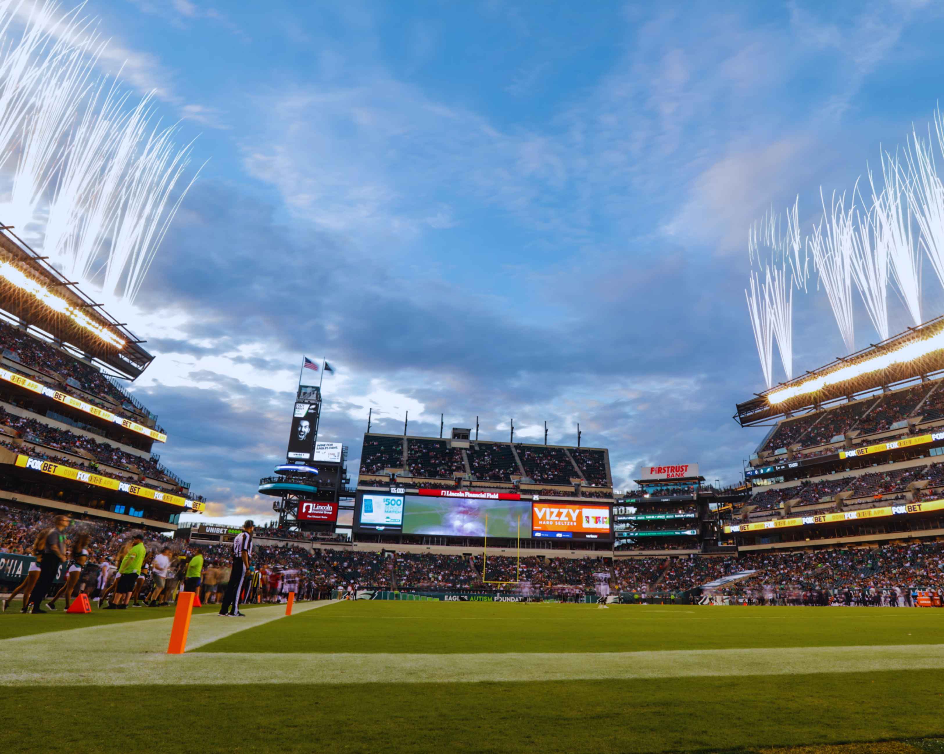 Lincoln Financial Field illuminated during Kendrick Lamar and SZA concert in Philadelphia, May 5, 2025