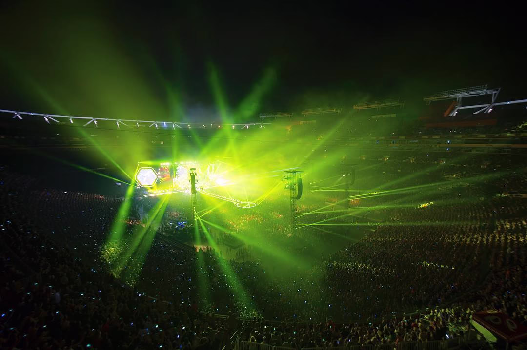 Northwest Stadium in Landover illuminated for The Weeknd, Playboi Carti, and Mike Dean’s live concert on August 2, 2025.