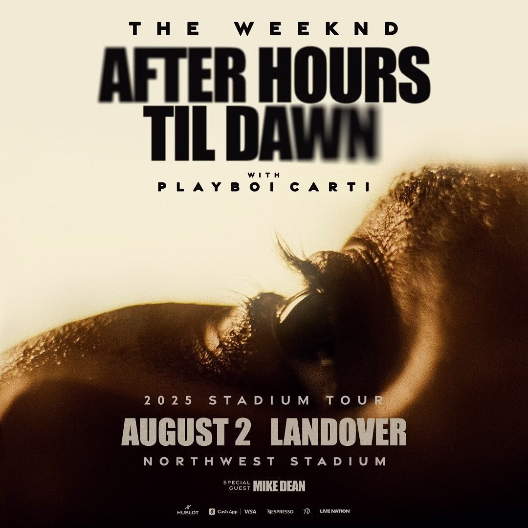 The Weeknd, Playboi Carti, and Mike Dean performing live at Northwest Stadium, Landover, on August 2, 2025.